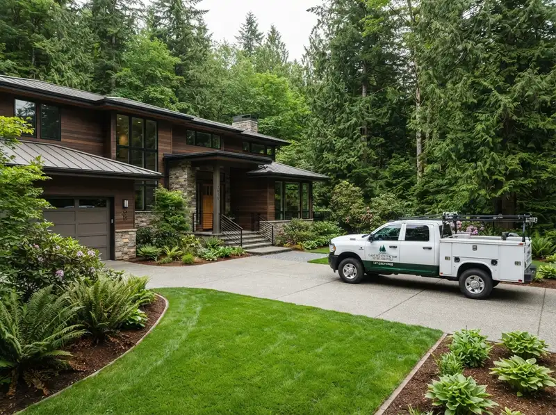 Lush manicured lawn in Sammamish