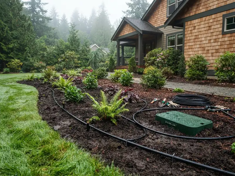 Professional irrigation system installation