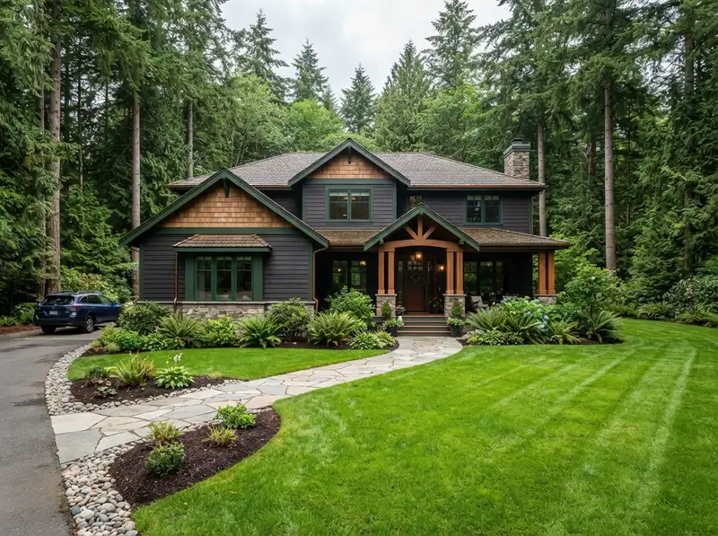 Pristine landscaped yard in Sammamish
