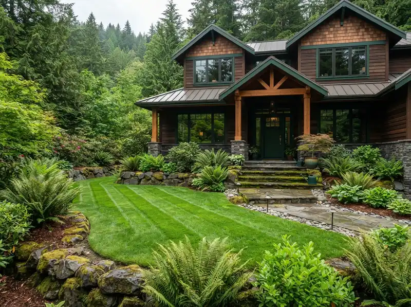 Curb appeal landscaping in Sammamish