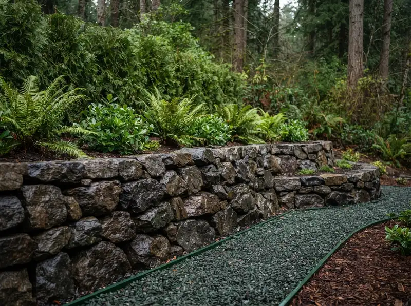 Retaining wall installation in Sammamish