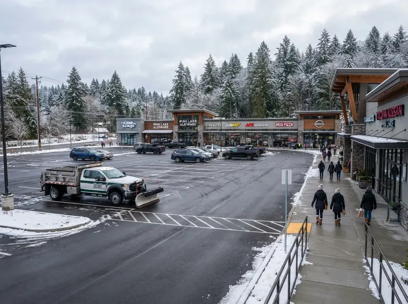 Commercial snow removal service for winter access